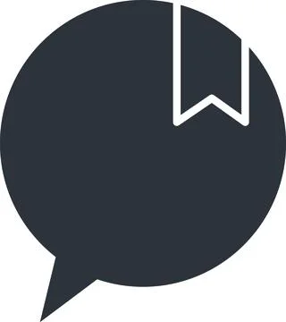 Bookmark speech bubble Stock Illustration