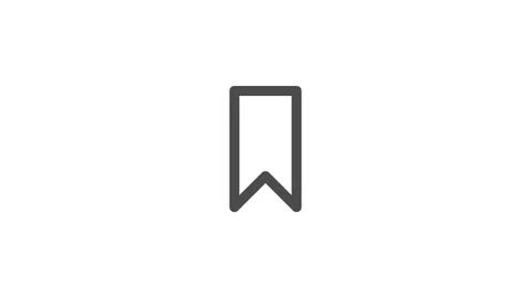 Bookmark Symbol Animating in Seamless Loop Vidéo 346649258