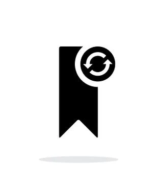 Bookmark synchronization simple icon on white background. Stock-Illustration