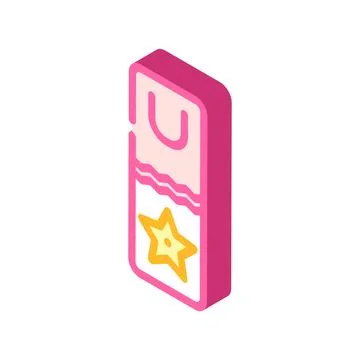 Bookmark tabs list isometric icon vector illustration Stock Illustration