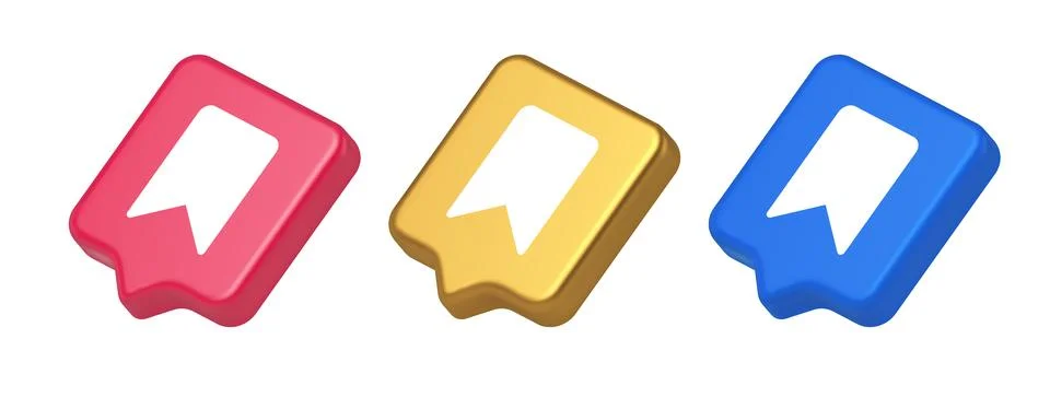 Bookmark tag flag button book reading document learning remember web app 3d r Stock Illustration