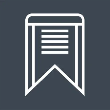 Bookmark Thin Line Vector Icon Stock Illustration