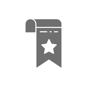 Bookmark, webpage marker grey icon. Isolated on white background Stock Illustration