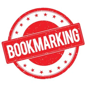 BOOKMARKING stamp sign red Stock Illustration