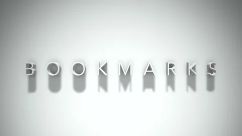 Bookmarks 3D title animation with shadows on a white background Stock Footage 297670152