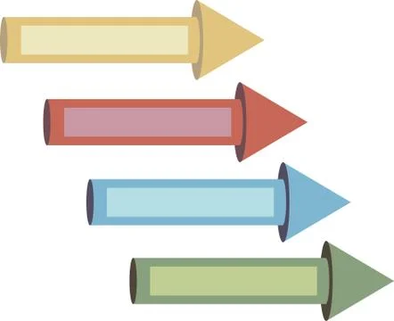 Bookmarks and arrows for text Illustrazione stock