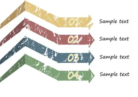 Bookmarks and arrows for text Stock Illustration