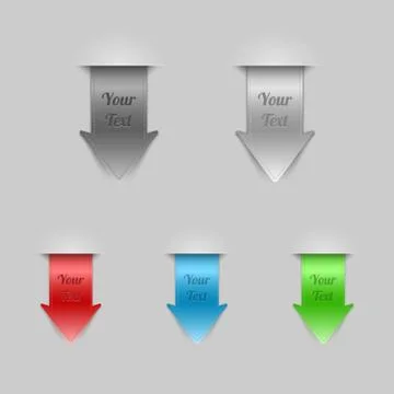 Bookmarks. Arrows. Vector Illustration Stock Illustration