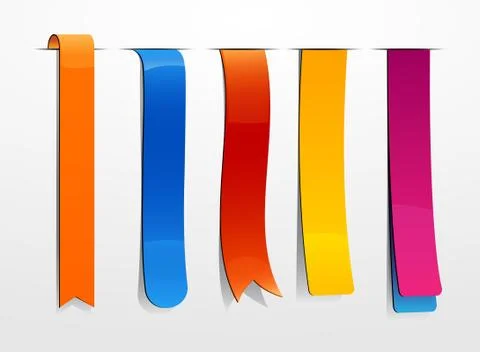 Bookmarks icon set Stock Illustration