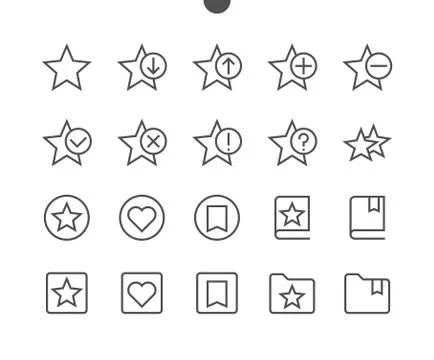 Bookmarks &amp; Tags UI Pixel Perfect Well-crafted Vector Thin Line Icons 48x48 Stock Illustration