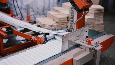 Books almost ready at a publishing establishment. Printing detail on production Stock Footage 71083868