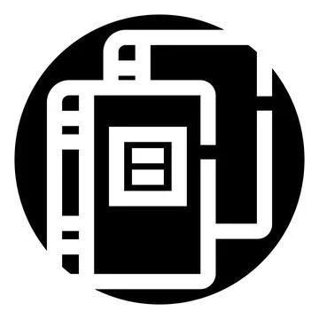 Books and document icon representing education and knowledge Stockillustratie