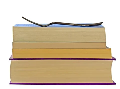 Books and fork Stock Photos
