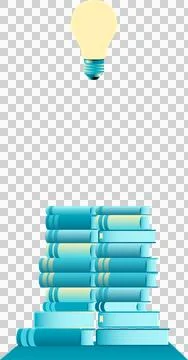 Books and light idea generation Stock Illustration