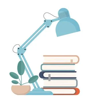 Books and reading set Stock Illustration