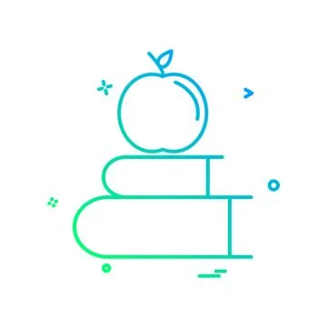 Books apple icon vector design イラスト素材