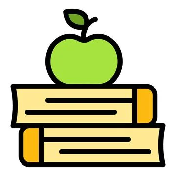 Books apple icon vector flat 스톡 일러스트