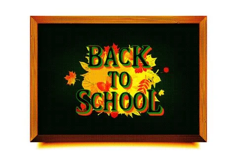 Books on the background of the school board. Stock Illustration