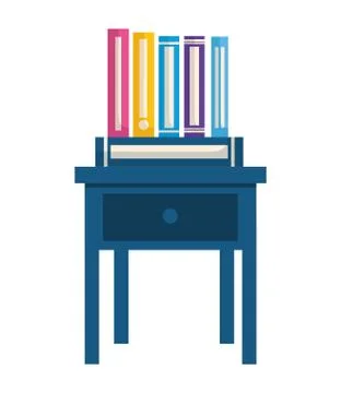 Books on bedside table icon 스톡 일러스트