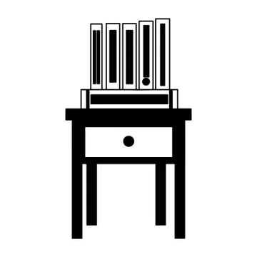 Books on bedside table icon 스톡 일러스트