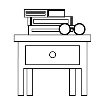 Books on bedside table icon 스톡 일러스트