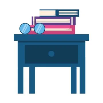 Books on bedside table icon 스톡 일러스트