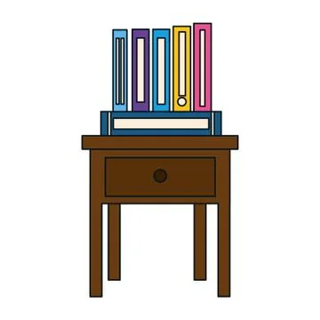 Books on bedside table icon Stockillustratie