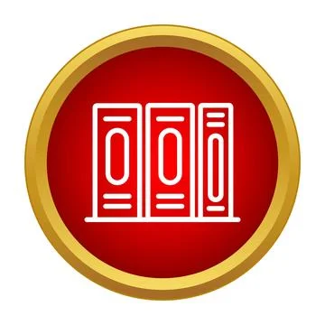 Books binders icon representing library archive knowledge 스톡 일러스트