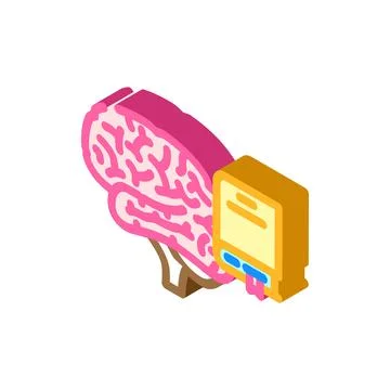 Books brainstorm isometric icon vector illustration Stockillustratie
