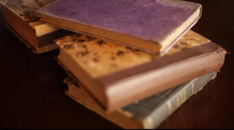 Books change focus Stock Footage 921243