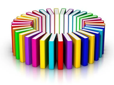 Books circle Stock Illustration