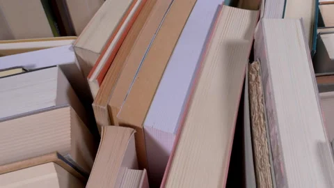 Books close up slider shot Stock Footage 236704941