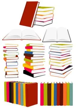 Books collection Stock Illustration
