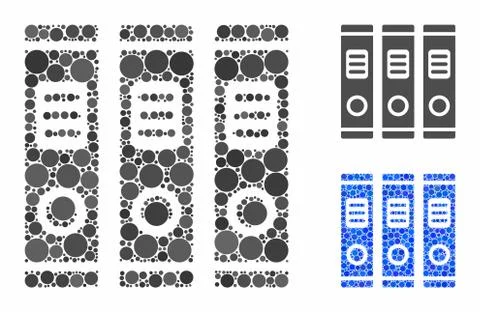 Books Composition Icon of Round Dots Illustrazione stock