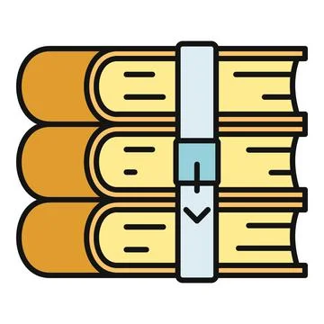Books compressing icon representing data archive and backup Stock Illustration