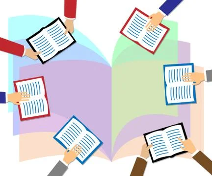 Books With Copyspace Means Study And Knowledge Иллюстрация
