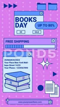 Books Day Story PSD Template