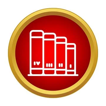Books decreasing size icon representing knowledge and education Stock Illustration