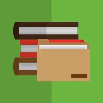 Books design. learning icon. Colorfull illustration, vector grap Illustrazione stock