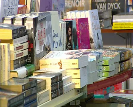 Books on display 5 Video stock 12669913