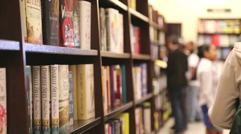 Books on display at the bookstore Stock Footage 49975011