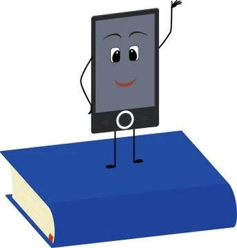 Books end ebooks concept. Vector illustration Stock Illustration