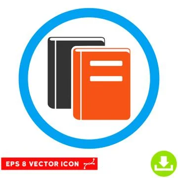 Books Eps Rounded Icon 库存插图