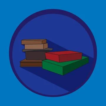 Books in flat design Stock Illustration