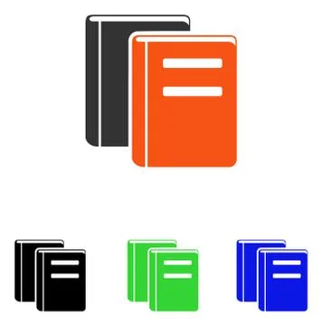 Books Flat Vector Icon Illustrazione stock