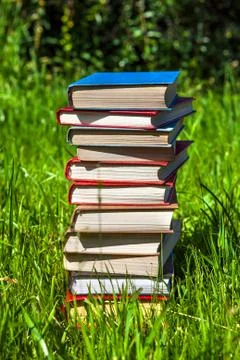 Books on the Grass Foto stock