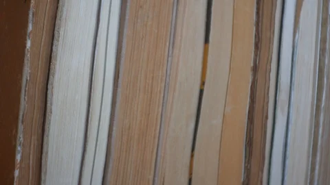 Books, horizontal pan. Stock Footage 88987454