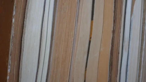 Books, horizontal pan. Stock Footage 88987470