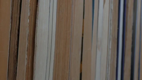 Books, horizontal pan. Stock Footage 88987490