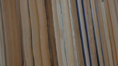 Books, horizontal pan. Stock Footage 88987542
